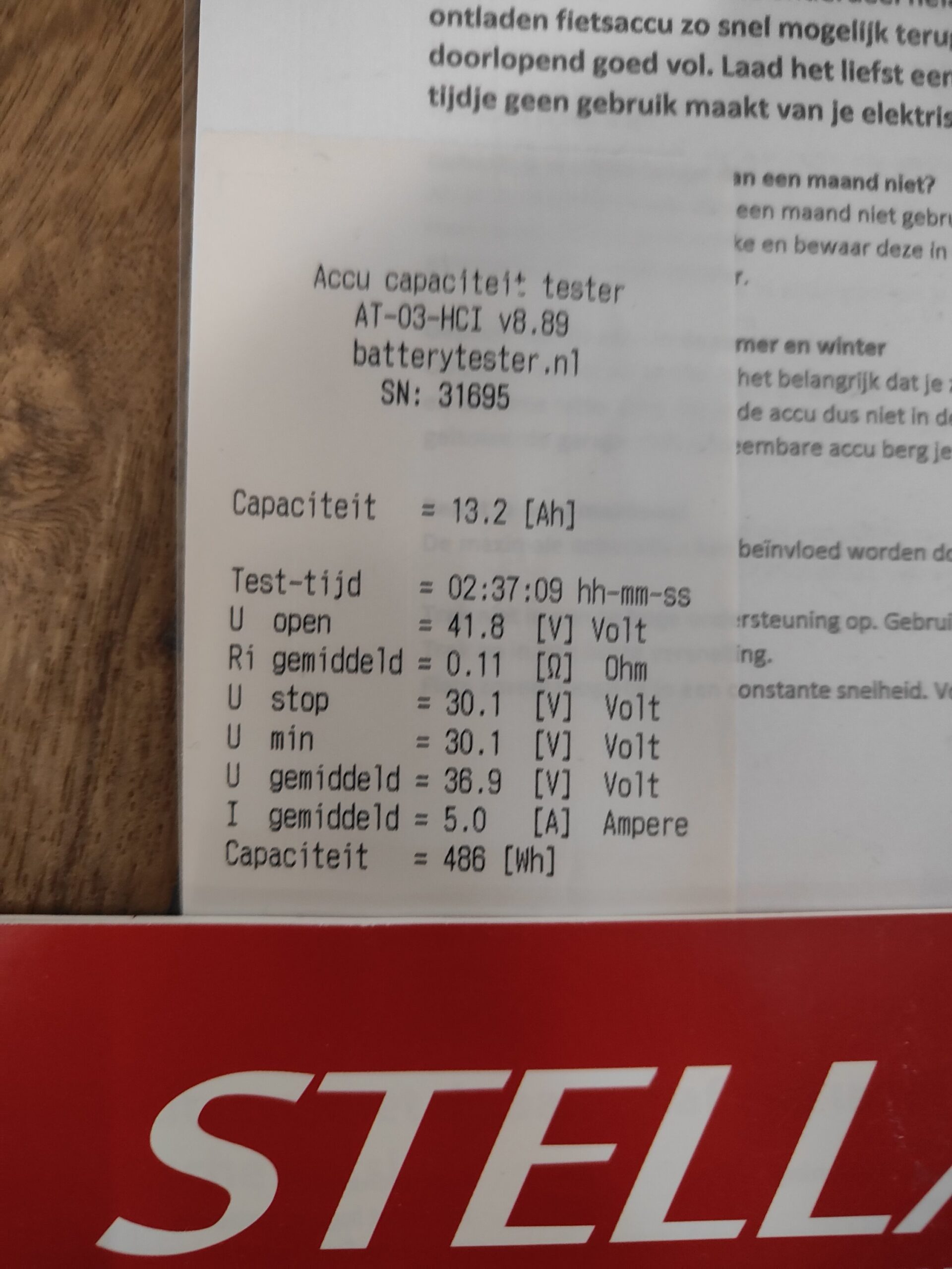 VERKOCHT / E-bike STELLA met garantie en accutestrapport / - Afbeelding 6